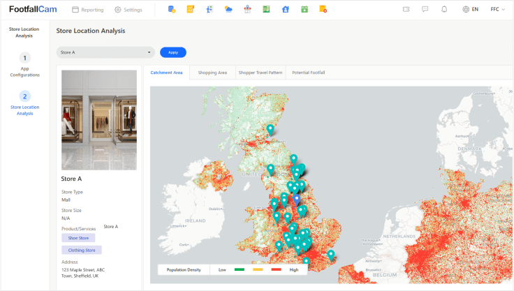 FootfallCam - Store Location Coverage Analysis